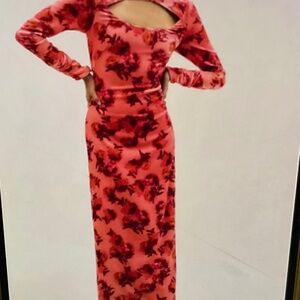 Velvet maxi dress